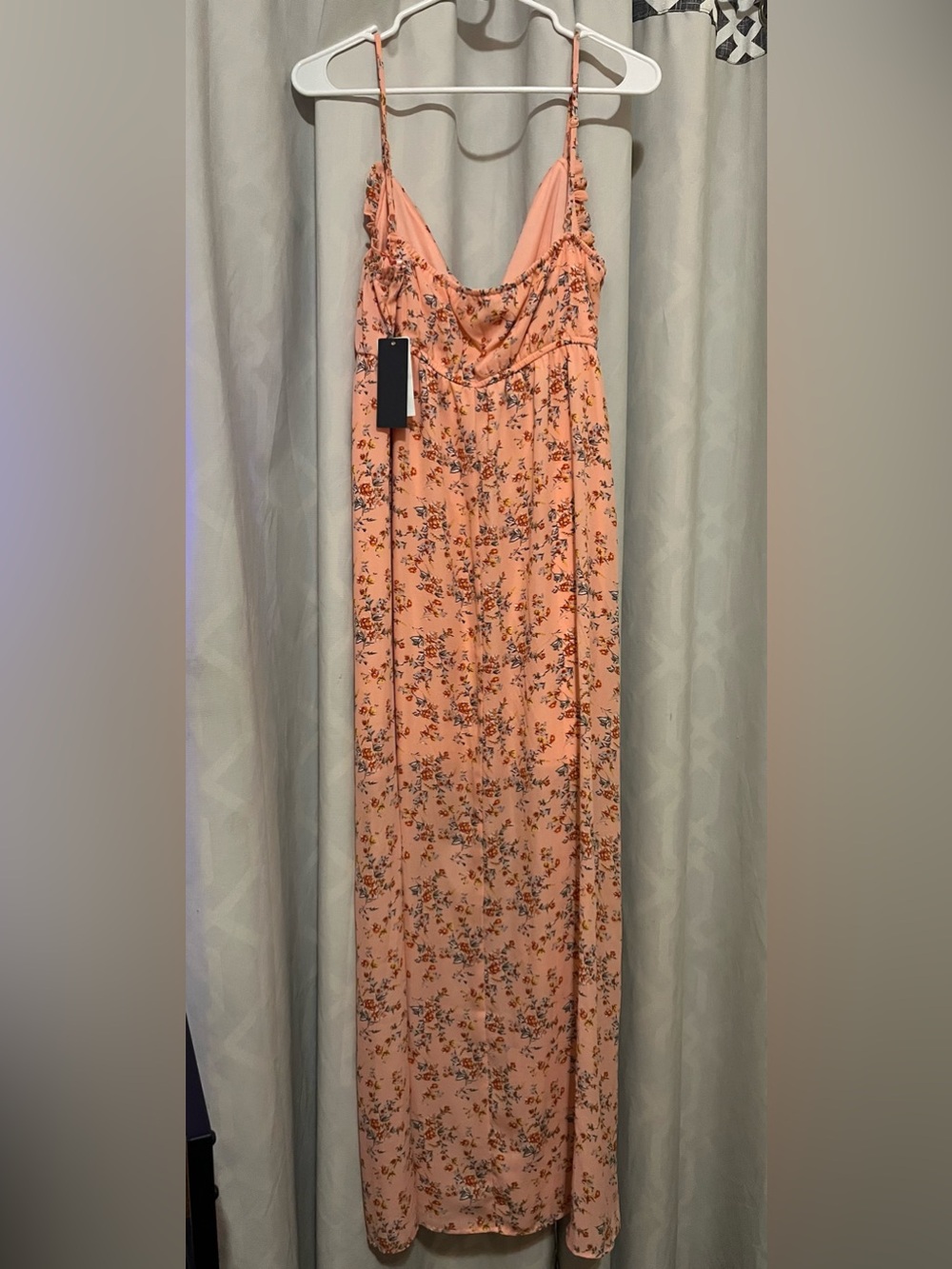 City Studio Peach Floral Maxi Dress